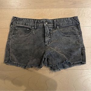 Free People Acid Wash Corduroy Shorts